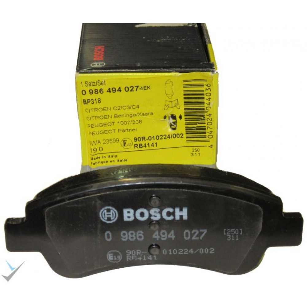 لنت ترمز چرخ جلو پژو 206 تیپ5 و 6 BOSCH اصلی