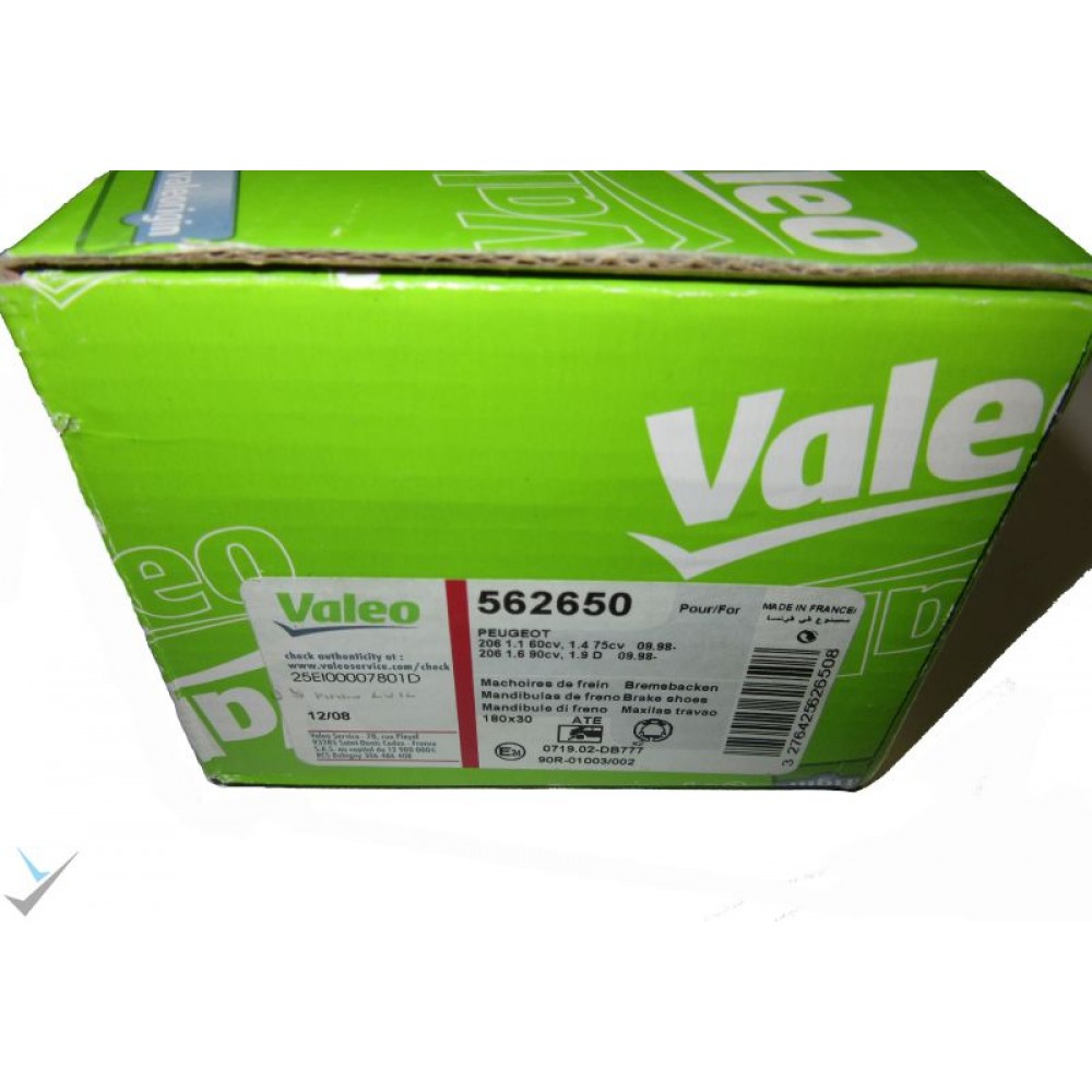 لنت ترمز چرخ عقب پژو 206  تیپ 1 و 2 valeo 